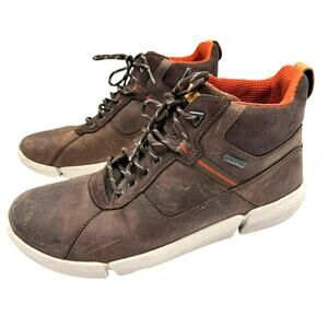 CLARKS Men's 12 Triman Up Gtx Brown Mushroom Combi Lea Hiking Boots Outdoor GORP